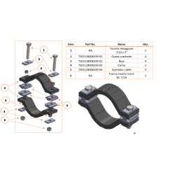 Clamp TSE 3128006339 sujetador de cableado para maquinaria